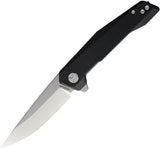 Hopian Vex Linerlock Black G10 Folding D2 Steel Drop Pt Pocket Knife KZ2661