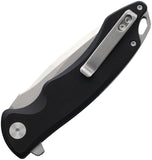Hopian Arcus Linerlock Black G10 Folding D2 Steel Drop Pt Pocket Knife KZ2681