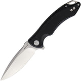 Hopian Arcus Linerlock Black G10 Folding D2 Steel Drop Pt Pocket Knife KZ2681