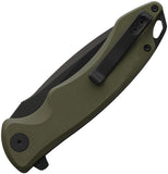 Hopian Arcus Linerlock Green G10 Folding D2 Steel Drop Pt Pocket Knife KZ2682