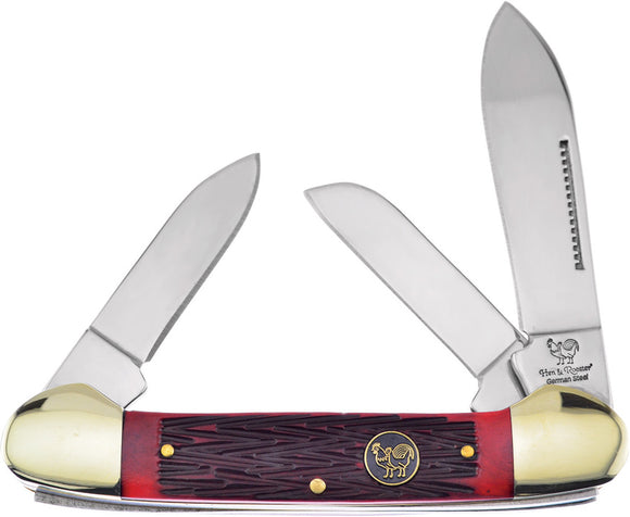 Hen & Rooster Canoe Red Pick Folding Stainless Steel Pocket Knife 353LRPB