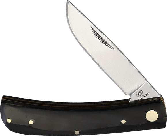 Hen & Rooster Black Buffalor Horn Folding Stainless Steel Pocket Knife 5038BH