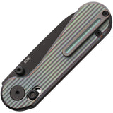 HIGHTRON Edgeplay Axis Lock Green & Gray Titanium Folding Bohler M390 Knife K001GRN