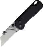 HIGHTRON Vector Utility Button Lock Black G10 Folding SK2 Stainless Pocket Knife 02BLK2