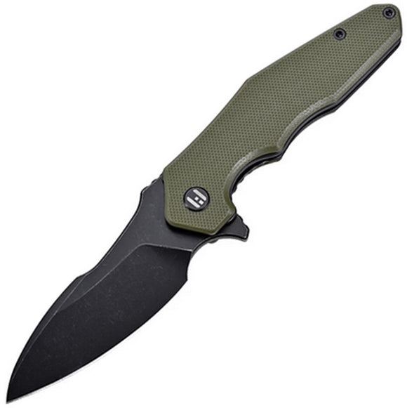 HIGHTRON Mini Ventura Linerlock Green G10 Folding Black D2 Steel Pocket Knife K05GRNBS