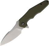 HIGHTRON Mini Ventura Linerlock Green G10 Folding D2 Steel Pocket Knife K05GRNS