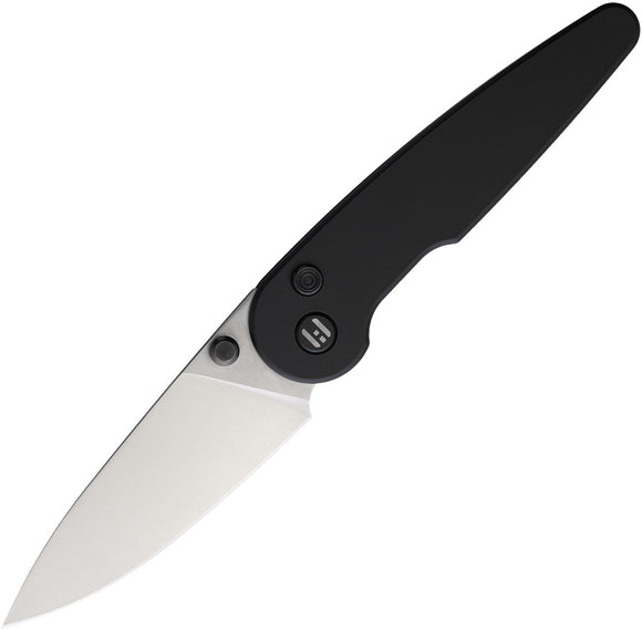 HIGHTRON Birdidi Button Lock Black Aluminum Folding D2 Steel Pocket Knife K06BLKS