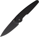 HIGHTRON Birdidi Button Lock Blackout Aluminum Folding D2 Steel Pocket Knife K06BLK