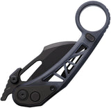 HIGHTRON Cyroclaw Button Lock Black Acrylic Folding Bohler M390 Pocket Knife C02BLK