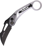 HIGHTRON Cyroclaw Button Lock Clear Acrylic Folding Bohler M390 Pocket Knife G02WHT