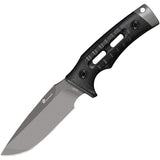 HX Outdoors Rock Apex Black G10 DC53 Steel Fixed Blade Knife w/ Sheath TD18B