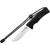 HX Outdoors Master Survival 4 Black TPR 5Cr15MoV Fixed Blade Knife TD21B