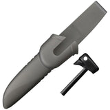 HX Outdoors Master Survival 4 Black & Orange TPR 5Cr15MoV Fixed Blade Knife TD21C