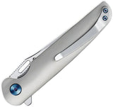 HX Outdoors Vulcan Linerlock Gray Titanium Folding D2 Steel Pocket Knife ZD117S