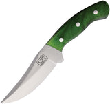 Infinite Blades Green Synthetic Stainless Steel Skiner Fixed Blade Knife A33