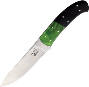 Infinite Blades Green & Black Micarta Stainless Steel Fixed Blade Knife A34