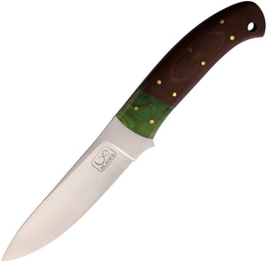 Infinite Blades Brown & Green Micarta Stainless Steel Fixed Blade Knife A35