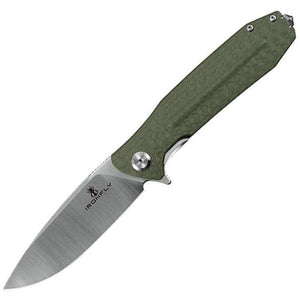 Ironfly Zesty Linerlock Carbon Fiber Textured Green G10 Folding VG-10 Knife VF01GN
