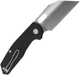 Ironfly Yolo Button Lock Black G10 Folding 14C28N Sandvik Cleaver Pocket Knife F02BK