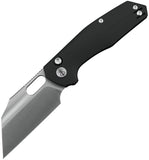 Ironfly Yolo Button Lock Black G10 Folding 14C28N Sandvik Cleaver Pocket Knife F02BK