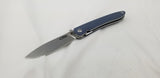 CJRB Ria Linerlock Blue-Gray G10 Folding Sandvik 12C27 Pocket Knife 1917GYC