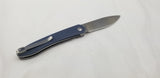 CJRB Ria Linerlock Blue-Gray G10 Folding Sandvik 12C27 Pocket Knife 1917GYC