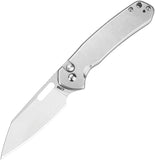 CJRB Pyrite Button Lock Gray Stainless Steel Folding AR-RPM9 Pocket Knife 1925AST