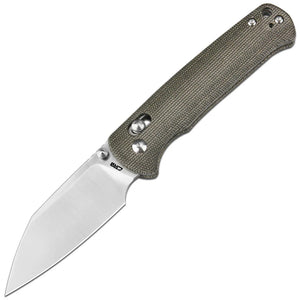 CJRB Hectare-Alt Crossbar Lock Green Micarta Folding AR-SFII Wharncliffe Pocket Knife 1935AKODG