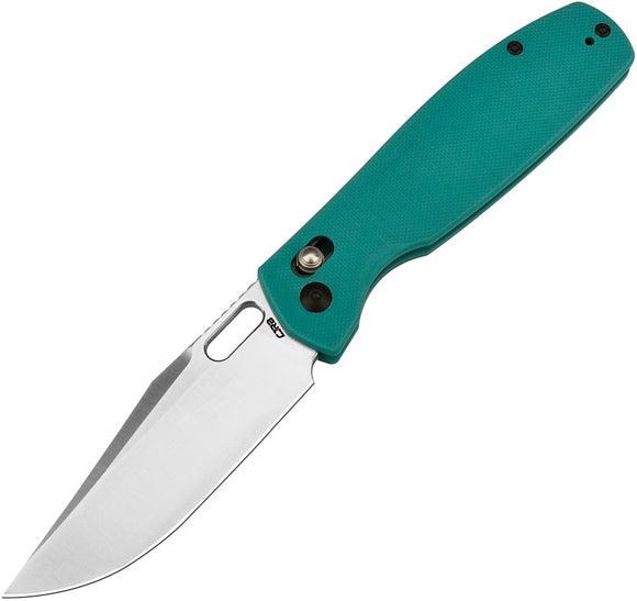 CJRB Prado Crossbar Lock Aqua Green G10 Folding AR-RPM9 Clip Pt Pocket Knife OPEN BOX