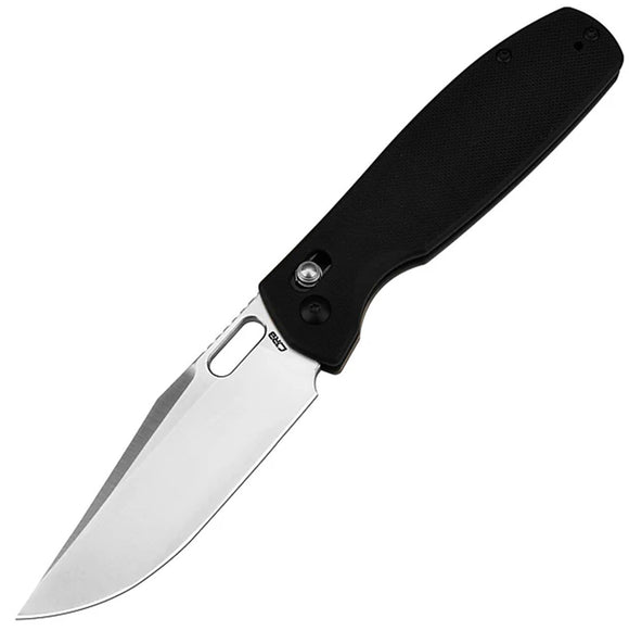 CJRB Prado Crossbar Lock Black G10 Folding AR-RPM9 Clip Pt Pocket Knife 1936BK