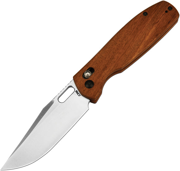 CJRB Prado Crossbar Lock Rosewood Folding AR-RPM9 Clip Pt Pocket Knife OPEN BOX