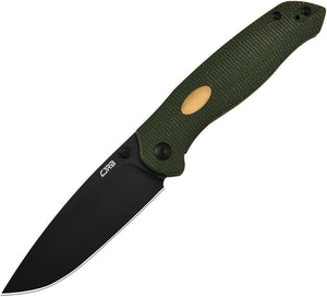 CJRB Aes Linerlock Green Micarta Folding AR-RPM9 Drop Pt Pocket Knife 1938BMGN