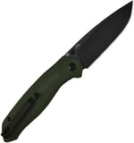 CJRB Aes Linerlock Green Micarta Folding AR-RPM9 Drop Pt Pocket Knife 1938BMGN