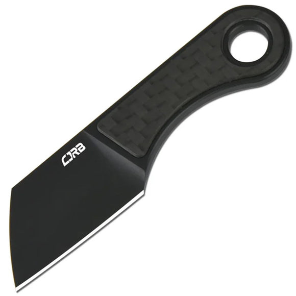 CJRB Chip Blackout Carbon Fiber AR-RPM9 Fixed Blade Knife w/ Sheath 1939BCF