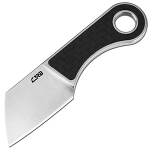 CJRB Chip Black Carbon Fiber AR-RPM9 Cleaver Fixed Blade Knife w/ Sheath 1939CF