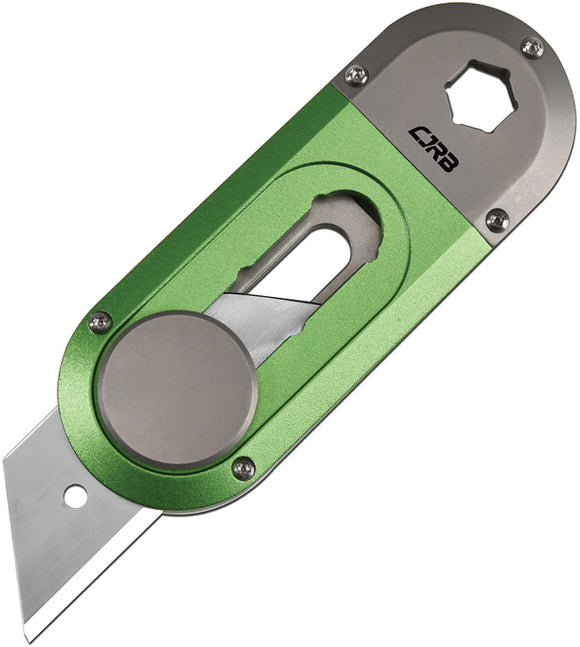 CJRB Breeze Slide Lock Green Aluminum & Titanium Carbon Steel Utility Multi-Tool Pocket Knife 1941GGN