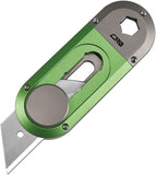 CJRB Breeze Slide Lock Green Aluminum & Titanium Carbon Steel Utility Multi-Tool Pocket Knife 1941GGN