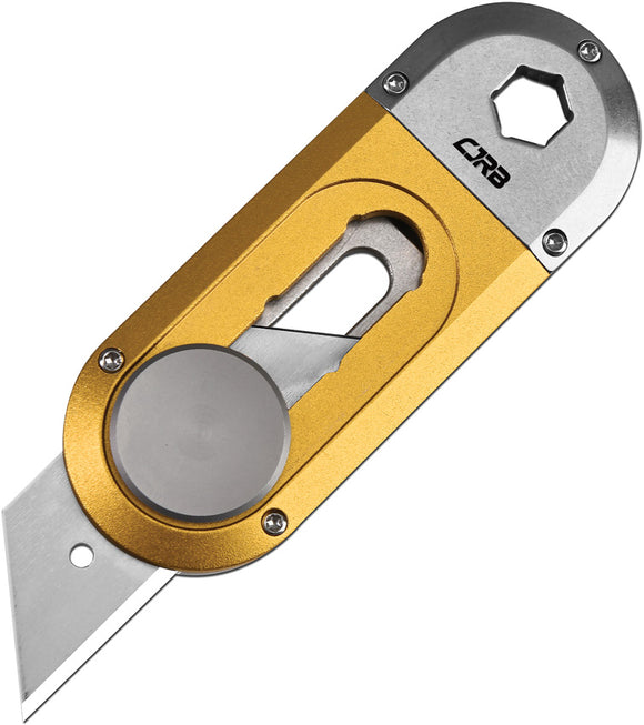 CJRB Breeze Slide Lock Yellow Aluminum & Stainless Steel Utility Multi-Tool Pocket Knife 1941GGN