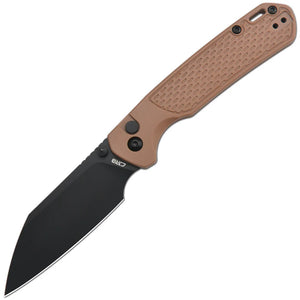 CJRB Pyrite-Lite Button Lock Brown FRN Folding AR-SFII Pocket Knife 1945BBN
