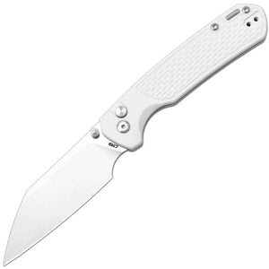 CJRB Pyrite-Light Button Lock Light Grey FRN Folding CPM-S90V Pocket Knife 1945GGY