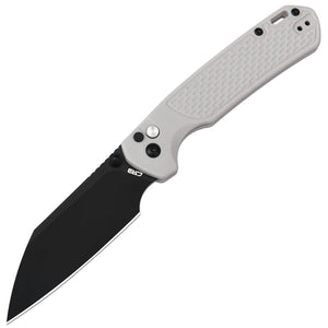 CJRB Large Pyrite-Light Button Lock Light Gray FRN Folding AR-RPM9 Wharncliffe Pocket Knife 1945LBGY