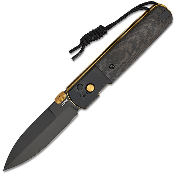 CJRB The Perfect Locust Button Lock Titanium & Carbon Fiber Folding S90V Knife 1951GBCF1