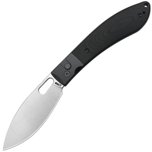 CJRB Sasaya Button Lock Black G10 & Steel Folding AR-RPM9 Pocket Knife 1959BK
