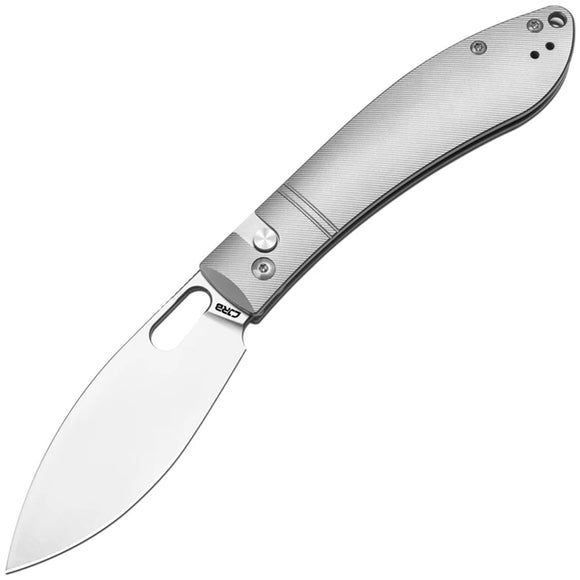 CJRB Sasaya Button Lock Gray Titanium Folding CPM-S35VN Pocket Knife 1959GGY