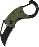 CJRB Anansi Linerlock Green G10 Folding AR-RPM9 Hawkbill Pocket Knife 1964BGN