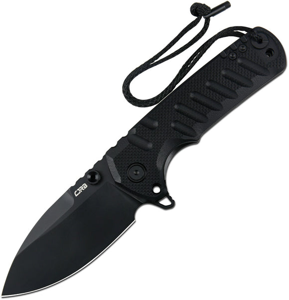 CJRB Tundra Linerlock Black G10 Folding D2 Steel Drop Pt Pocket Knife 1966BBK