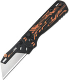 CJRB Boxer Button Lock Black Mechanical G10 Folding Utility Pocket Knife 1967BBK