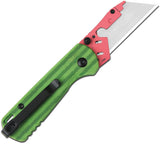 CJRB Boxer Button Lock Green Watermelon G10 Folding Utility Pocket Knife 1967WM