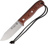 Joker Campero Brown Micarta Bohler K720 Fixed Blade Knife w/ Sheath CM118