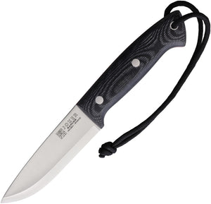 Joker Ranger Black Micarta 14C28N Sandvik Fixed Blade Knife w/ Sheath RCM143